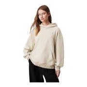 Hoodie van katoen met perzikfinish Calvin Klein Jeans , Beige , Dames