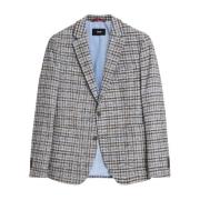 Wollen Ruit Blazer Cinque , Brown , Heren