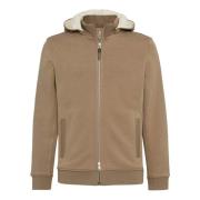 Tencel Katoenen Hoodie Boggi Milano , Beige , Heren