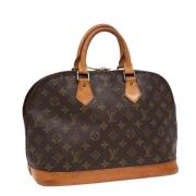 Pre-owned Canvas handbags Louis Vuitton Vintage , Brown , Dames