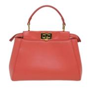 Pre-owned Leather handbags Fendi Vintage , Orange , Dames