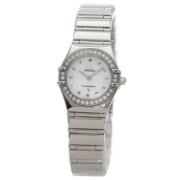 Pre-owned Stainless Steel watches Omega Vintage , White , Dames