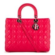 Pre-owned Leather handbags Dior Vintage , Pink , Dames