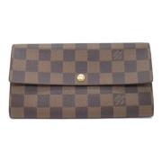 Pre-owned Coated canvas wallets Louis Vuitton Vintage , Brown , Dames