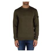 Wollen Crew Neck Sweater ACD 02 Peuterey , Green , Heren