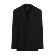 Zwarte Jas voor Mannen Aw24 Balenciaga , Black , Heren