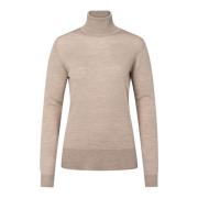 Gebreide Coltrui Sand Melange Trui Bruuns Bazaar , Beige , Dames