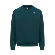 Katoenen Crewneck Sweatshirt met Logo K-Way , Green , Heren