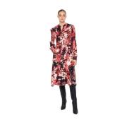 Blurry Flower Red Overhemdjurk Silvian Heach , Multicolor , Dames