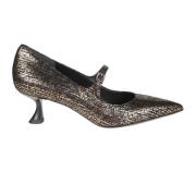 Metallic Mary Jane Pumps Sergio Levantesi , Brown , Dames