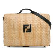 Pre-owned Leather travel-bags Fendi Vintage , Beige , Dames