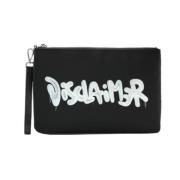 Moderne Elegante Clutch met Ritssluiting Disclaimer , Black , Dames