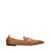 Stijlvolle leren ballerina in toffee Pomme D'or , Brown , Dames