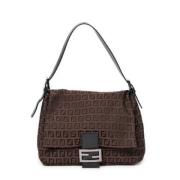 Pre-owned Canvas shoulder-bags Fendi Vintage , Brown , Dames