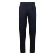 Slim-Fit Katoenen Broek Kiton , Blue , Heren