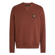 Klassieke Logo Sweatshirt in Diep Koper Belstaff , Brown , Heren