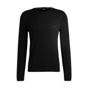 100%Wv Gebreide Top Boss , Black , Heren