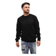 Zwarte Heren Sweater EA7 Stijl Emporio Armani , Black , Heren