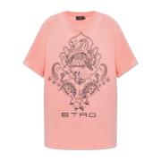 T-shirt met print Etro , Pink , Dames