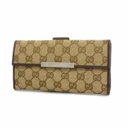 Pre-owned Canvas wallets Gucci Vintage , Brown , Dames