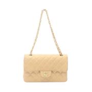 Pre-owned Leather chanel-bags Chanel Vintage , Beige , Dames