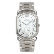 Pre-owned Stainless Steel watches Hermès Vintage , White , Heren