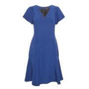 Pre-owned Silk dresses Louis Vuitton Vintage , Blue , Dames