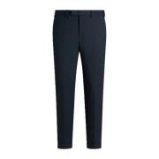 Blauwe Wol Getailleerde Master Fit Broek PT Torino , Blue , Heren