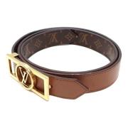 Pre-owned Leather belts Louis Vuitton Vintage , Brown , Dames