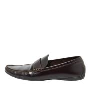 Pre-owned Leather flats Louis Vuitton Vintage , Brown , Heren