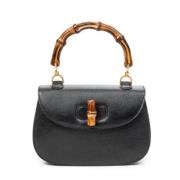 Pre-owned Leather handbags Gucci Vintage , Black , Dames