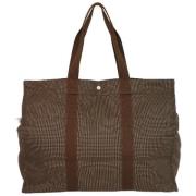 Pre-owned Canvas shoppers Hermès Vintage , Brown , Dames