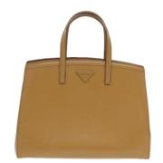 Pre-owned Leather prada-bags Prada Vintage , Beige , Dames