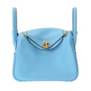 Pre-owned Leather handbags Hermès Vintage , Blue , Dames