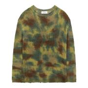 Tie dye camo print sweater Laneus , Multicolor , Heren