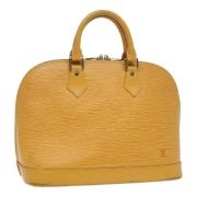 Pre-owned Leather handbags Louis Vuitton Vintage , Yellow , Dames