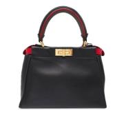 Pre-owned Leather handbags Fendi Vintage , Black , Dames