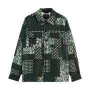 Patchwork Jacquard Overshirt Scotch & Soda , Green , Heren