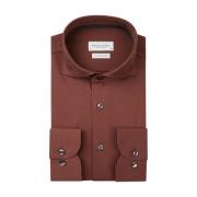 X-Cutaway Overhemd Toscaans Rood Profuomo , Brown , Heren