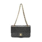 Pre-owned Leather chanel-bags Chanel Vintage , Black , Dames