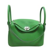 Pre-owned Leather handbags Hermès Vintage , Green , Dames