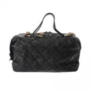 Pre-owned Leather chanel-bags Chanel Vintage , Black , Dames