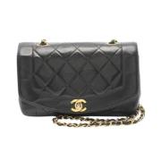 Pre-owned Leather chanel-bags Chanel Vintage , Black , Dames