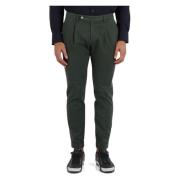 Slim Fit Katoen Stretch Capri Broek Michael Coal , Green , Heren