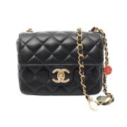 Pre-owned Leather chanel-bags Chanel Vintage , Black , Dames