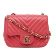 Pre-owned Leather shoulder-bags Chanel Vintage , Red , Dames