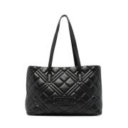 Zwarte Korrelige Textuur Matelassé Effect Tas Love Moschino , Black , ...