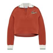 Sweatshirt met polokraag Lacoste , Orange , Dames