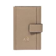 Rfid Creditcardhouder Portemonnee Piquadro , Beige , Dames