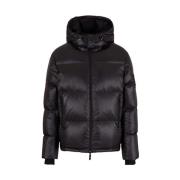 Zwarte Winterjas met Echte Ganzendons Armani Exchange , Black , Heren